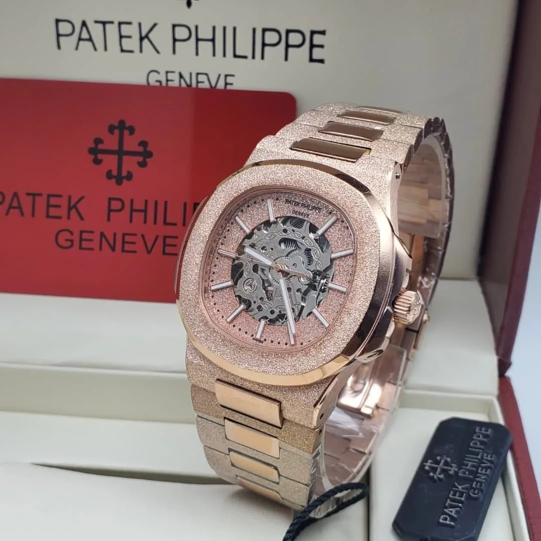 Patek Philips skeleton automatic frosted body watch