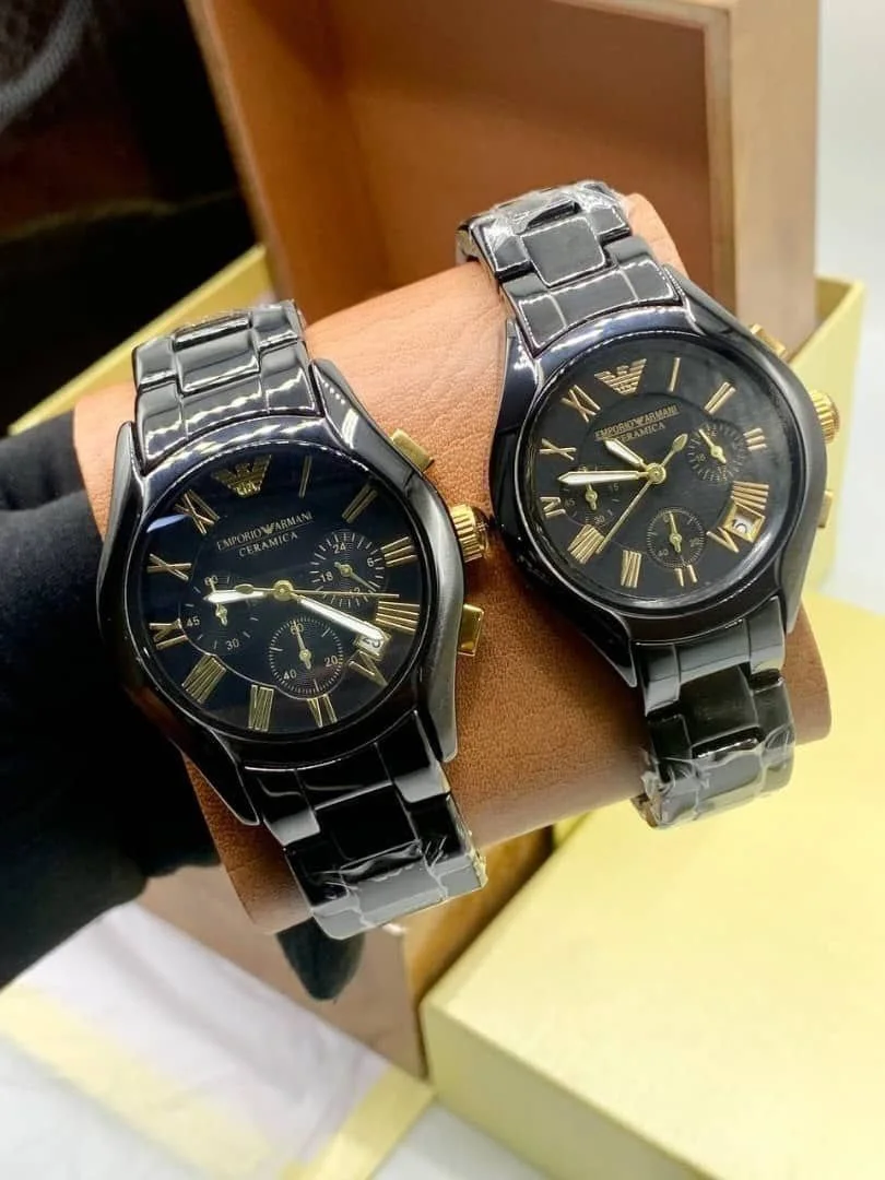 High quality luxury emporio Armani couple set watch